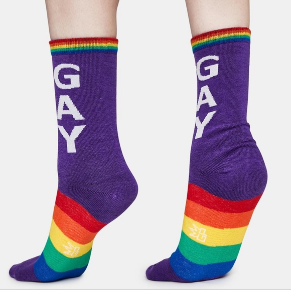NEW Pride Socks Gay Rainbow 🌈 - Picture 3 of 9